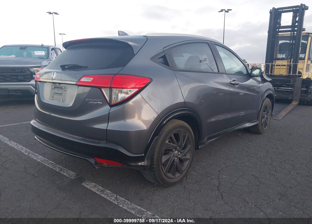 2021 HONDA HR-V AWD SPORT VIN: 3CZRU6H18MM701524