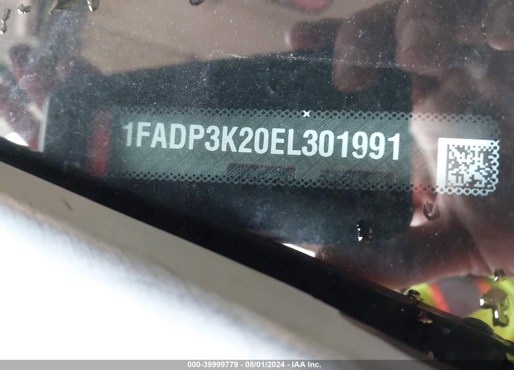 2014 FORD FOCUS VIN: 1FADP3K20EL301991