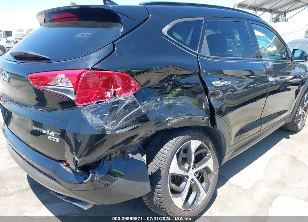 2016 HYUNDAI TUCSON LIMITED VIN: KM8J3CA28GU035462