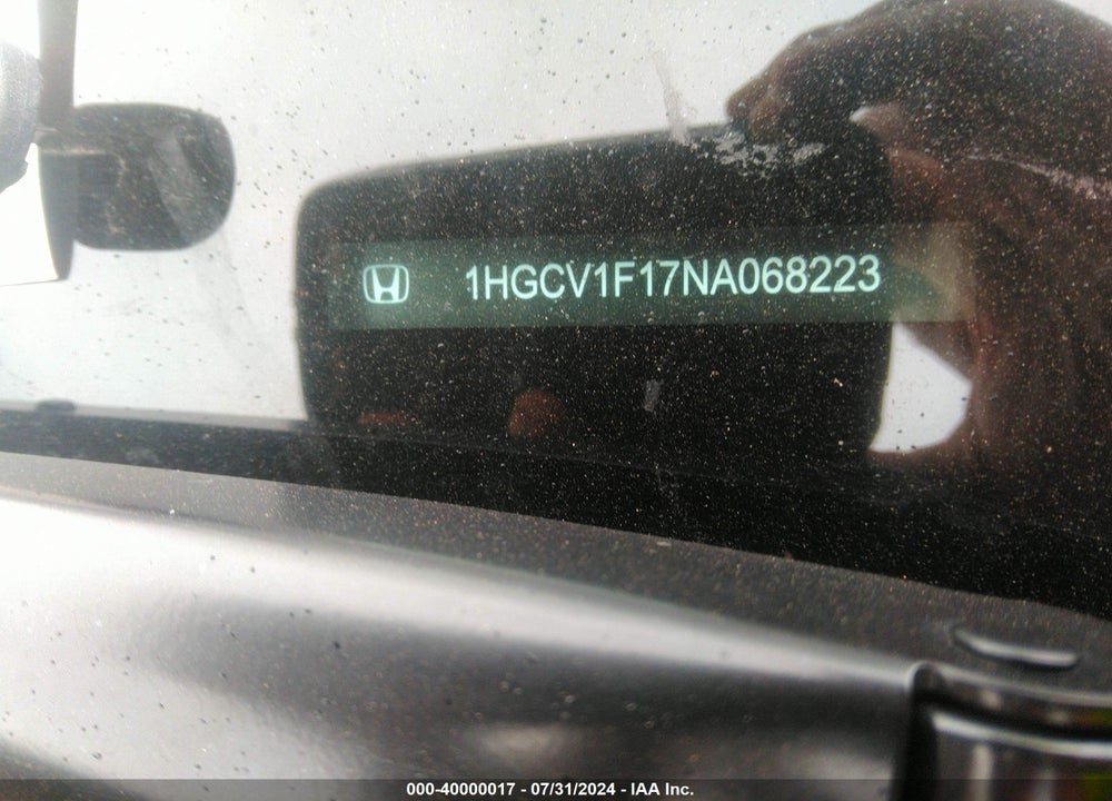 2022 HONDA ACCORD LX VIN: 1HGCV1F17NA068223
