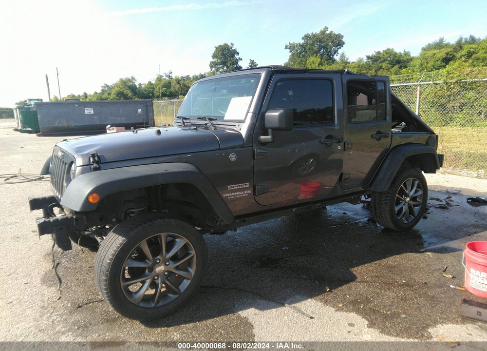 2016 JEEP WRANGLER UNLIMITED SPORT VIN: 1C4BJWDGXGL226135