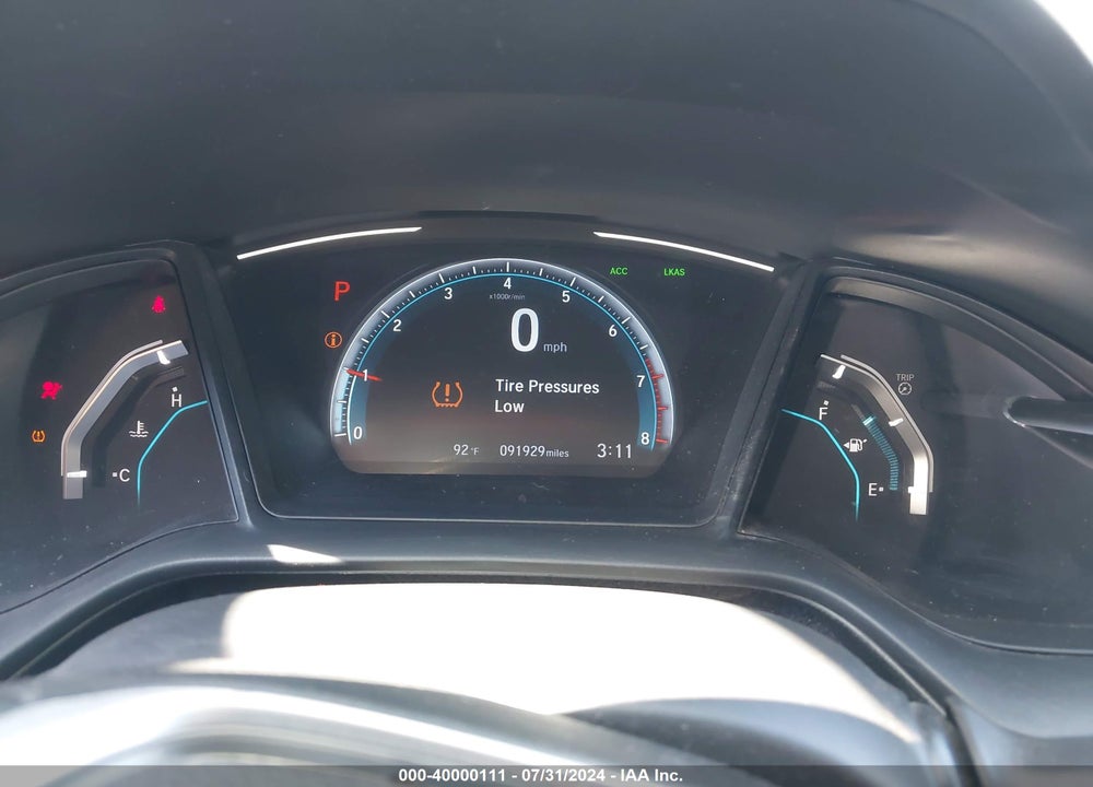 2019 HONDA CIVIC LX VIN: 19XFC2F61KE212389
