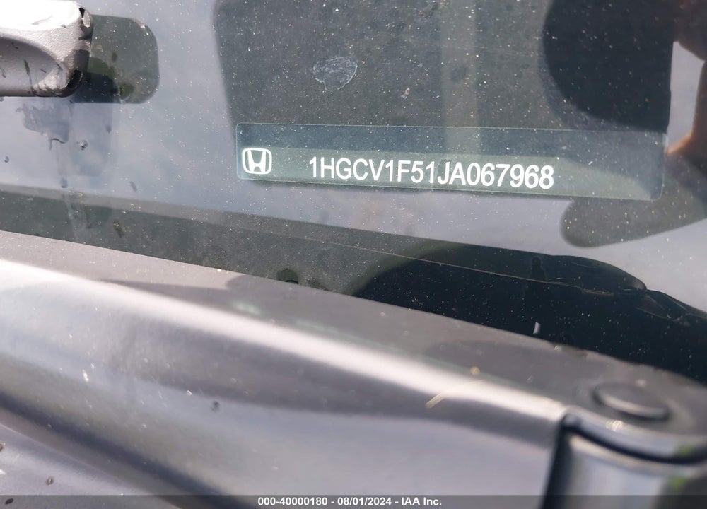 2018 HONDA ACCORD EX-L VIN: 1HGCV1F51JA067968
