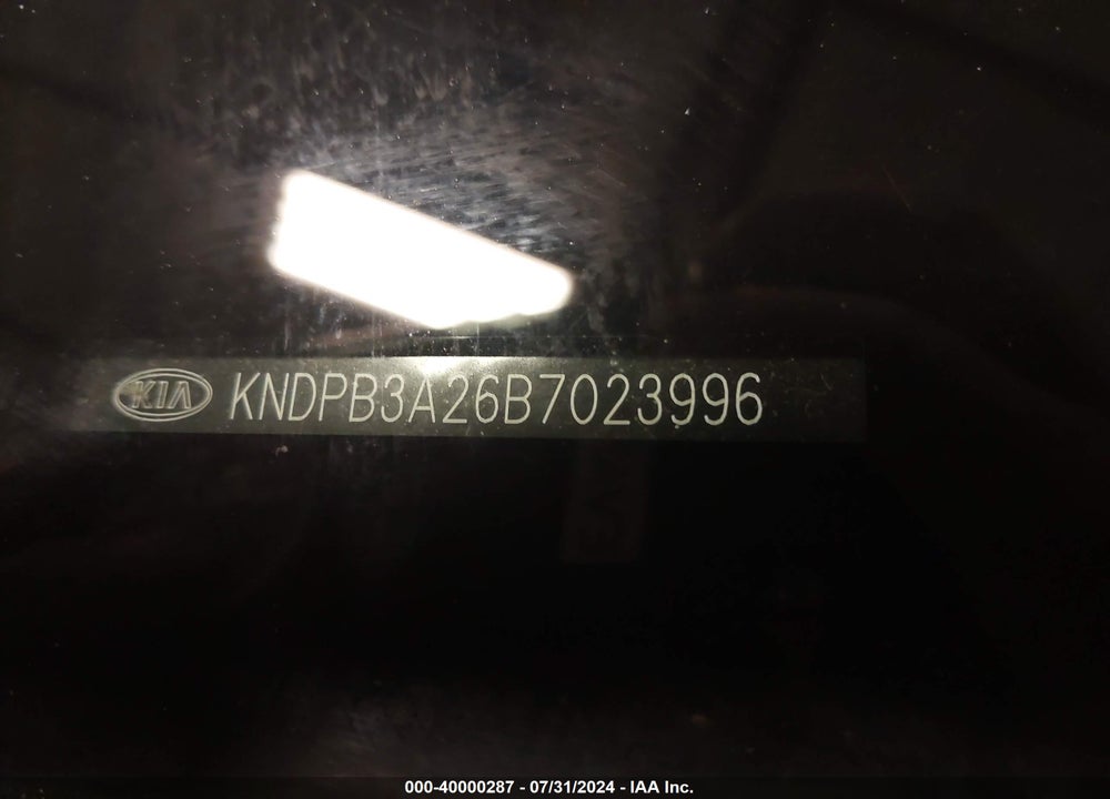 2011 KIA SPORTAGE LX VIN: KNDPB3A26B7023996