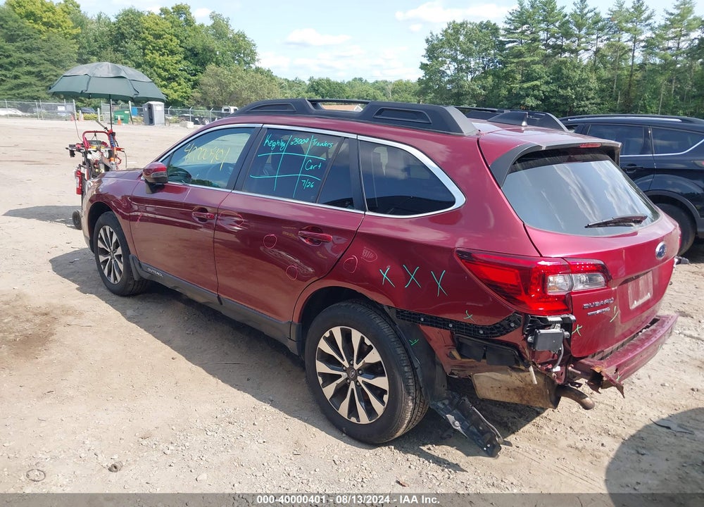 2017 SUBARU OUTBACK 2.5I LIMITED VIN: 4S4BSANC0H3295621