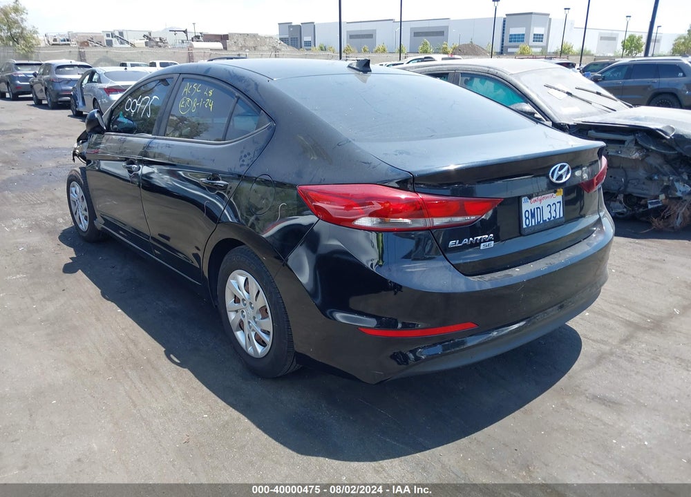 2017 HYUNDAI ELANTRA SE VIN: KMHD74LF3HU156344