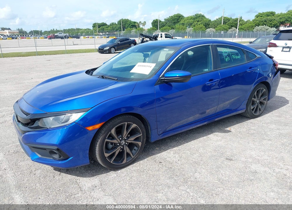 2020 HONDA CIVIC VIN: 2HGFC2F87LH581993