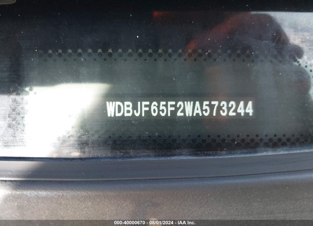 1998 MERCEDES-BENZ E 320 VIN: WDBJF65F2WA573244