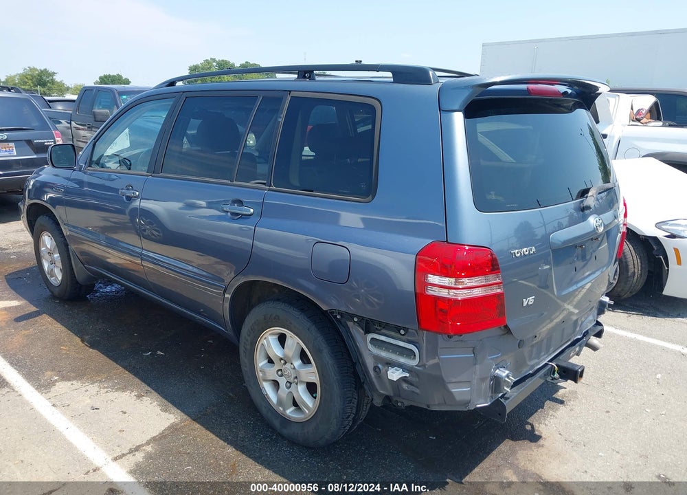 2003 TOYOTA HIGHLANDER LIMITED V6 VIN: JTEGF21A630112494