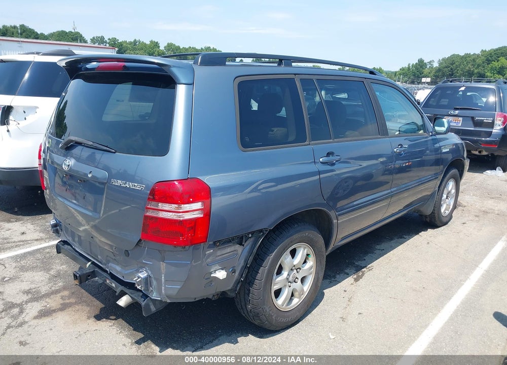 2003 TOYOTA HIGHLANDER LIMITED V6 VIN: JTEGF21A630112494