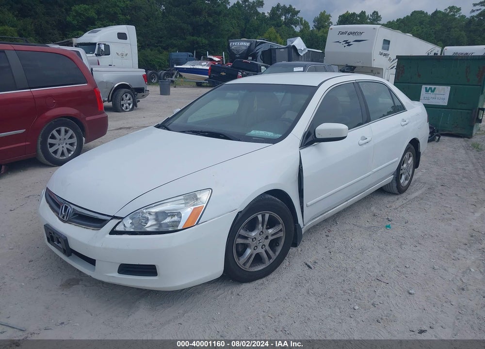 2007 HONDA ACCORD 2.4 SE VIN: 1HGCM56347A190620