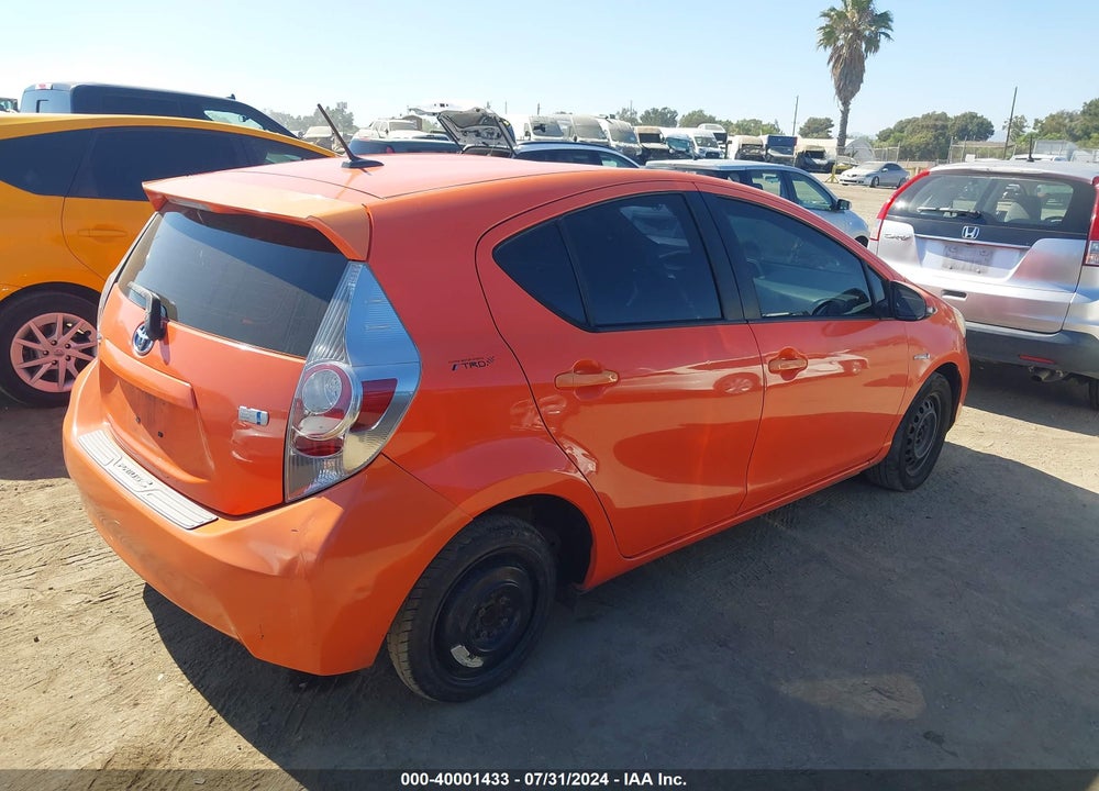 2012 TOYOTA PRIUS C THREE VIN: JTDKDTB33C1014544