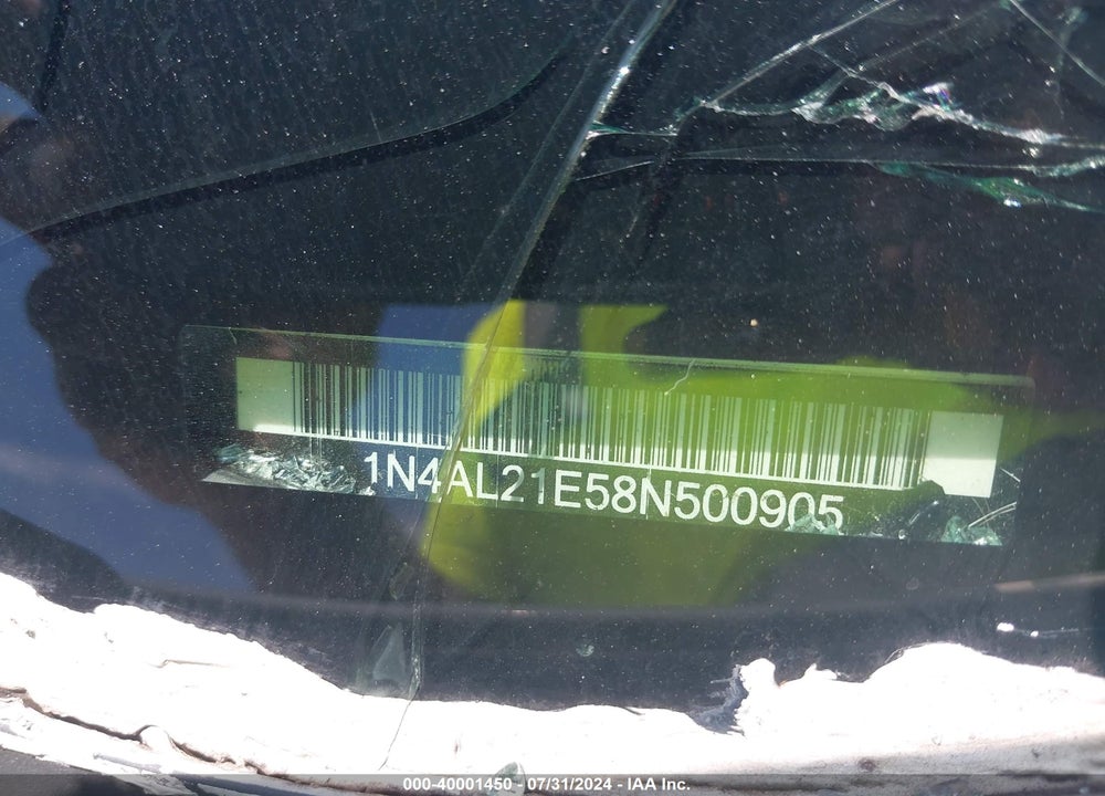 2008 NISSAN ALTIMA 2.5 S VIN: 1N4AL21E58N500905