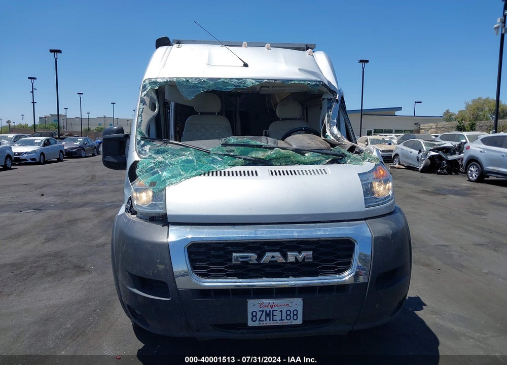 2021 RAM PROMASTER 3500 WINDOW VAN HIGH ROOF 159 WB EXT VIN: 3C6MRVUG6ME557429