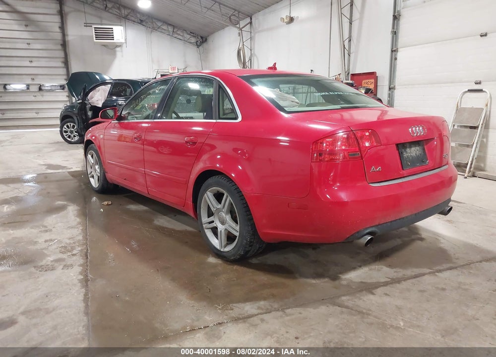 2007 AUDI A4 2.0T VIN: WAUDF78E97A042709