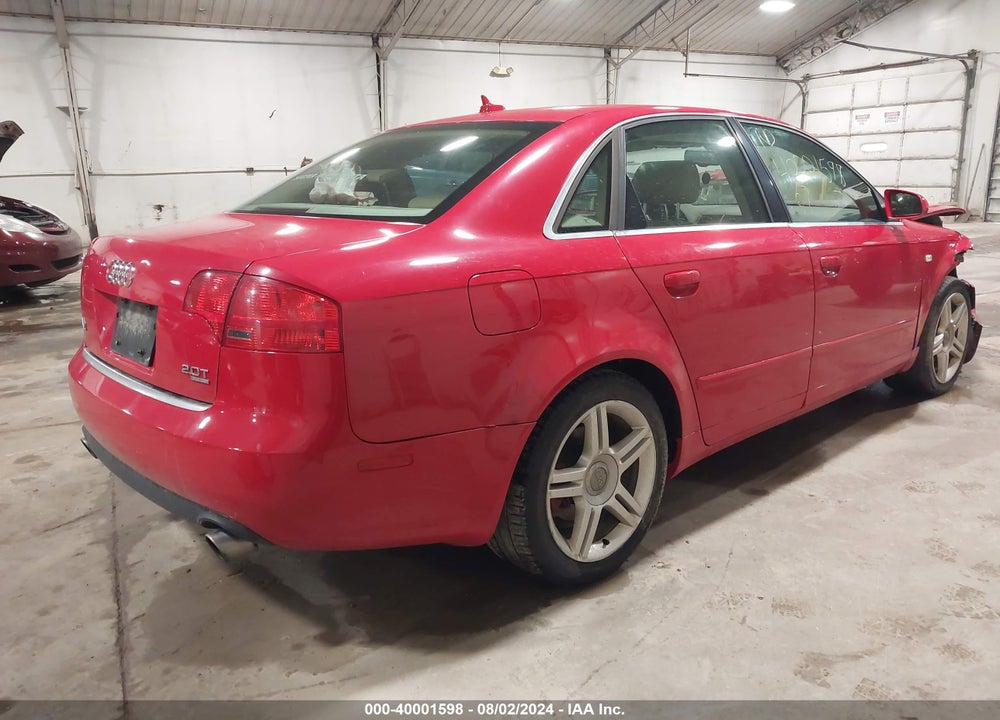 2007 AUDI A4 2.0T VIN: WAUDF78E97A042709