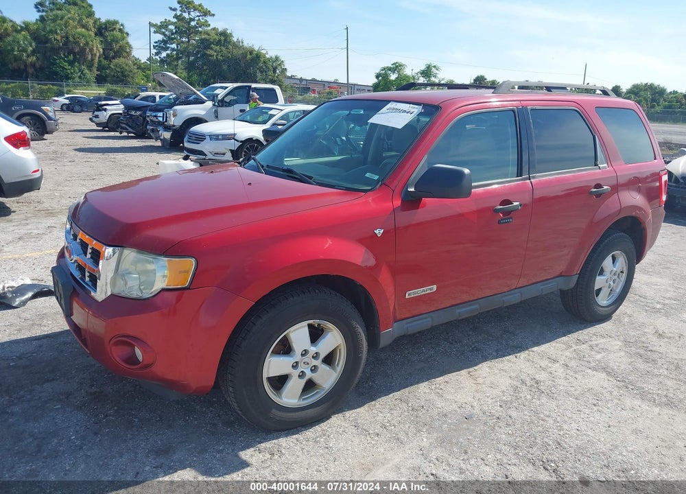 2008 FORD ESCAPE XLT VIN: 1FMCU03108KB27347