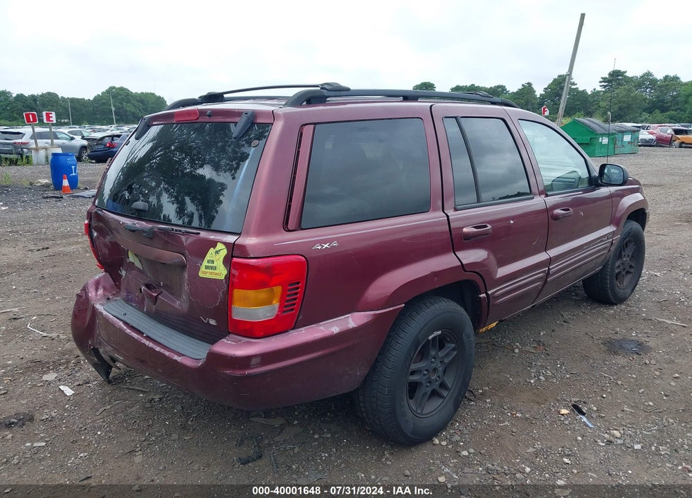 2000 JEEP GRAND CHEROKEE LIMITED VIN: 1J4GW58NXYC318528