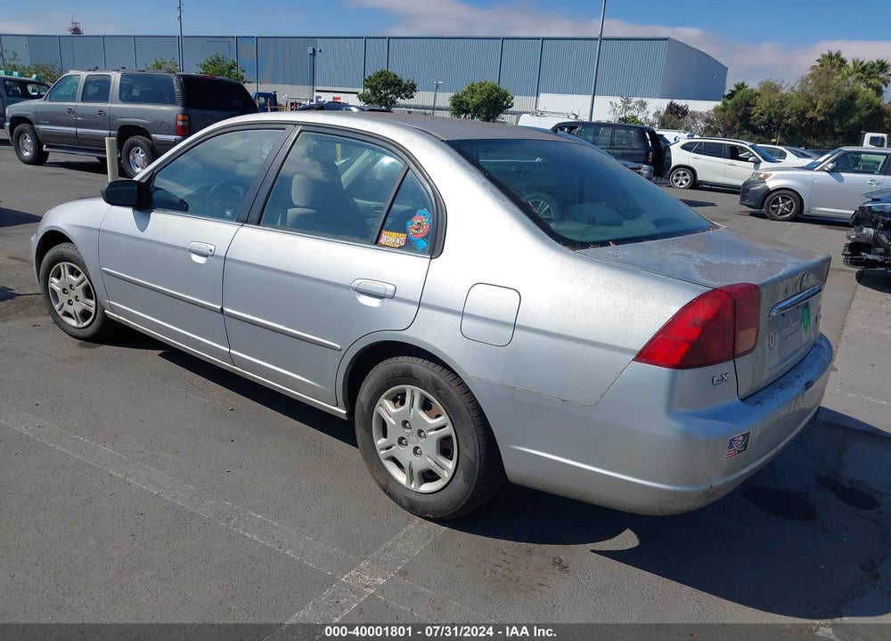 2002 HONDA CIVIC LX VIN: 2HGES15642H512394