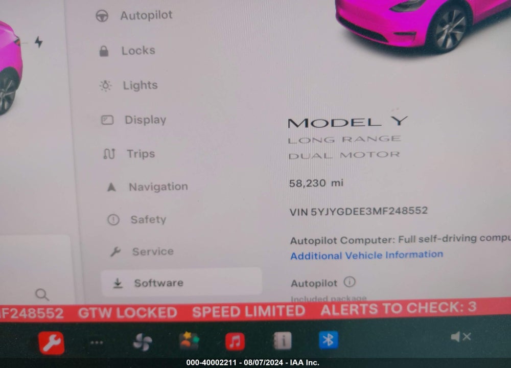 2021 TESLA MODEL Y LONG RANGE DUAL MOTOR ALL-WHEEL DRIVE VIN: 5YJYGDEE3MF248552