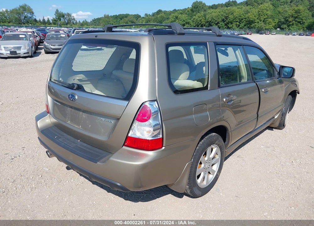 2008 SUBARU FORESTER 2.5X VIN: JF1SG65668H707613
