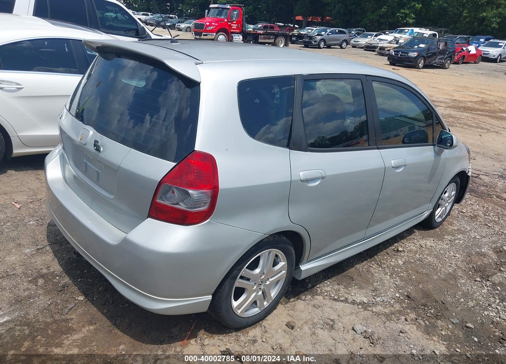 2007 HONDA FIT SPORT VIN: JHMGD38617S058662