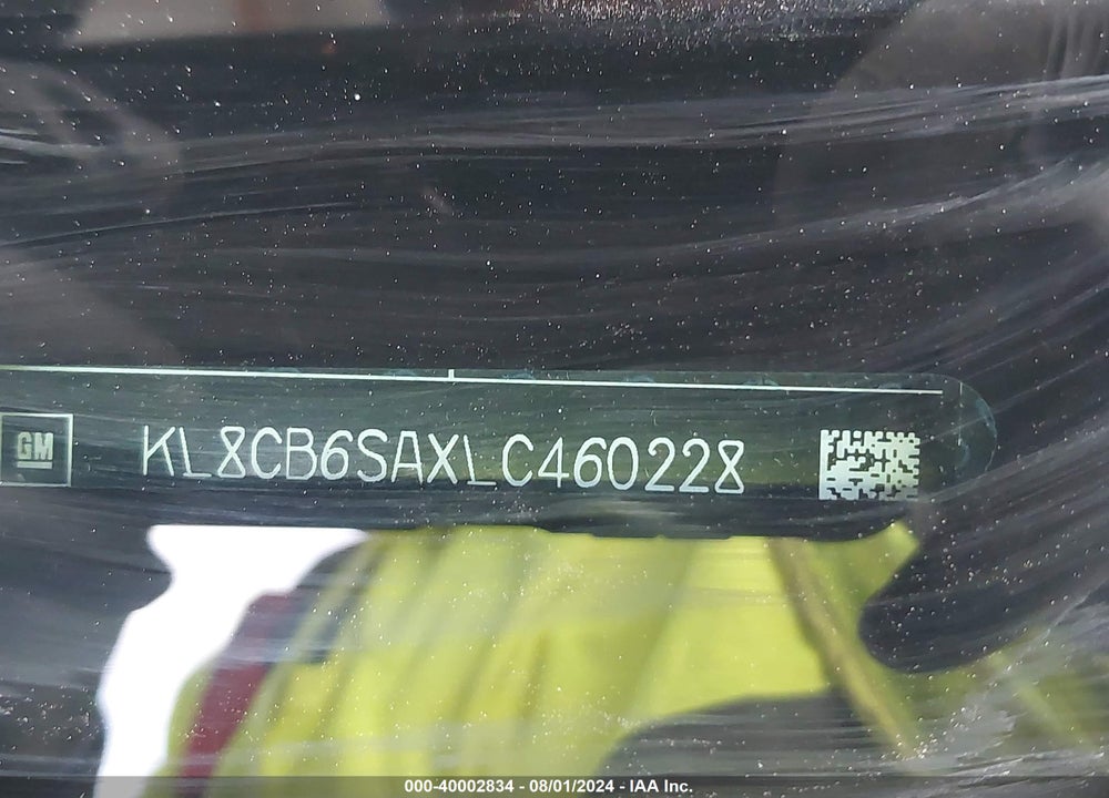2020 CHEVROLET SPARK FWD LS AUTOMATIC VIN: KL8CB6SAXLC460228