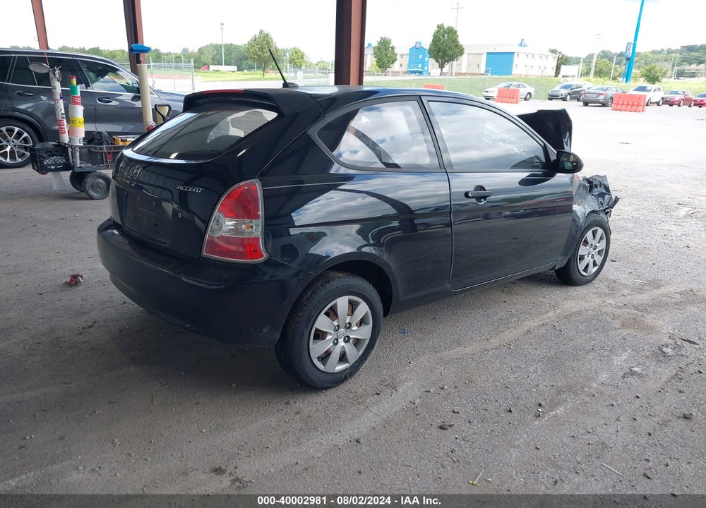 2009 HYUNDAI ACCENT GS VIN: KMHCM36C09U118099