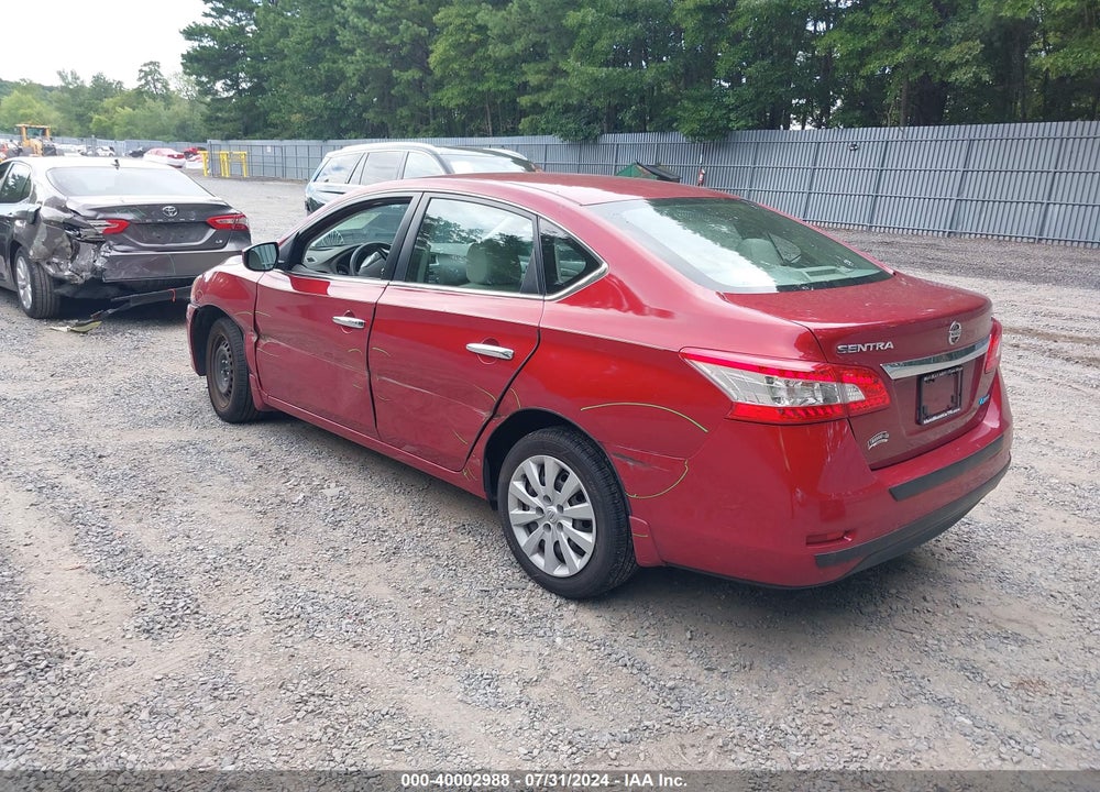 2014 NISSAN SENTRA SV VIN: 3N1AB7AP0EY293594