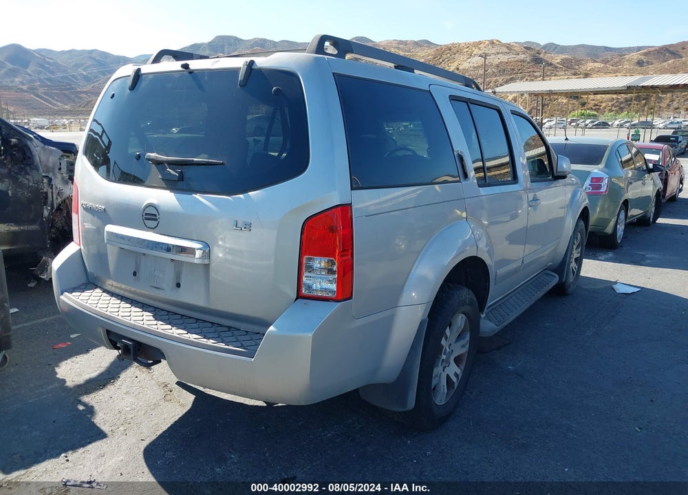 2008 NISSAN PATHFINDER LE VIN: 5N1AR18B48C633015