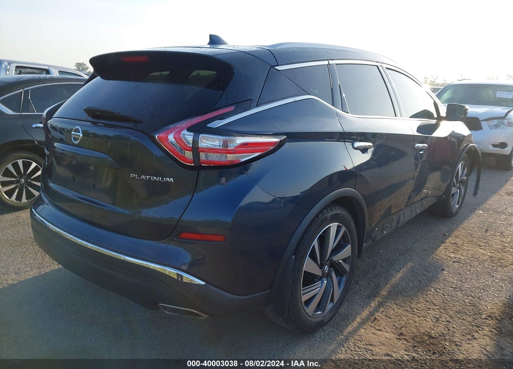 2016 NISSAN MURANO PLATINUM VIN: 5N1AZ2MG4GN169671