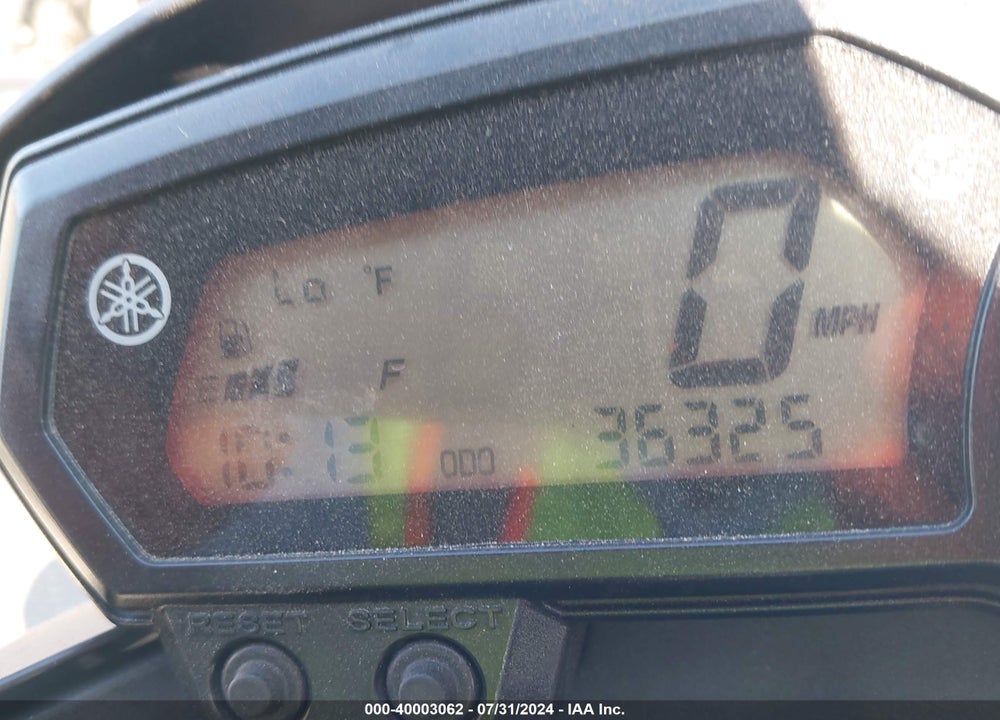 2012 YAMAHA FZ8 NC VIN: JYARN27Y6CA000398