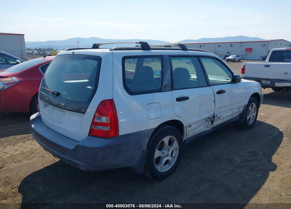 2003 SUBARU FORESTER X VIN: JF1SG636X3H709196