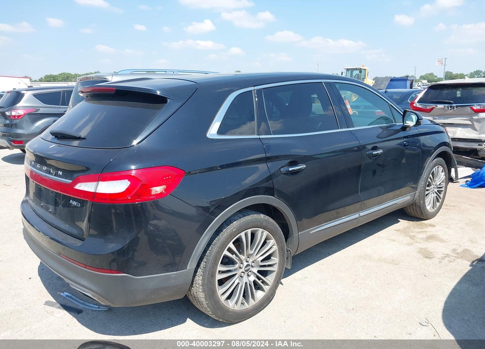 2016 LINCOLN MKX RESERVE VIN: 2LMTJ8LR3GBL27925
