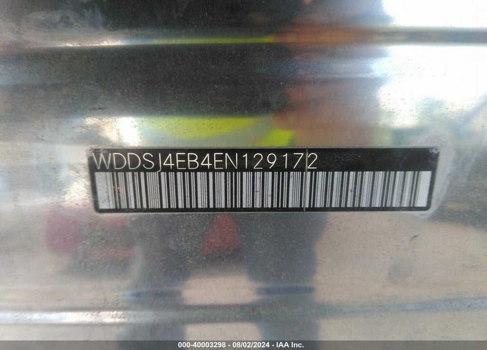 2014 MERCEDES-BENZ CLA 250 VIN: WDDSJ4EB4EN129172