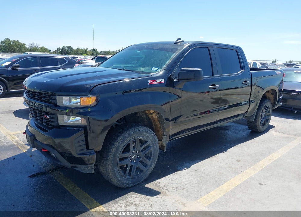 2021 CHEVROLET SILVERADO 1500 4WD SHORT BED CUSTOM TRAIL BOSS VIN: 3GCPYCEF4MG399275
