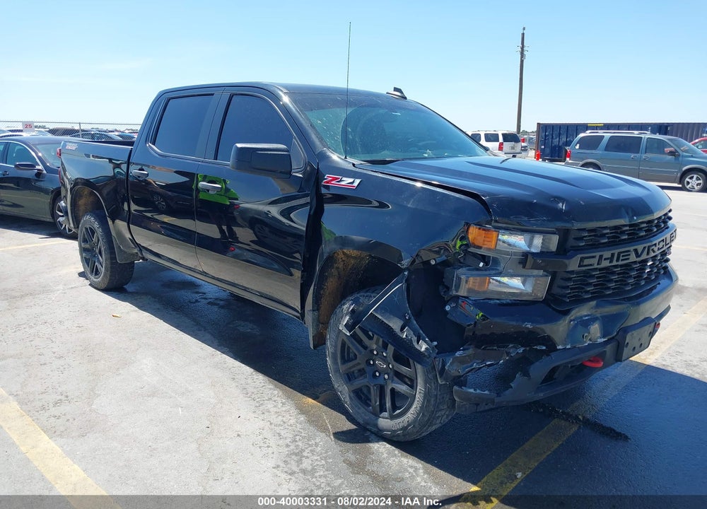 2021 CHEVROLET SILVERADO 1500 4WD SHORT BED CUSTOM TRAIL BOSS VIN: 3GCPYCEF4MG399275