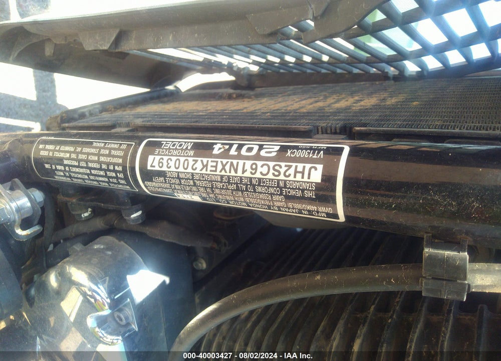 2014 HONDA VT1300 CX VIN: JH2SC61NXEK200397