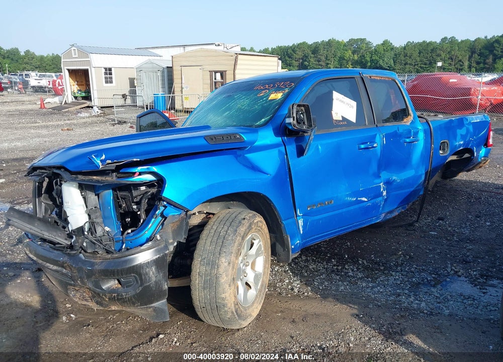 2021 RAM 1500 BIG HORN QUAD CAB 4X2 6'4 BOX VIN: 1C6RREBT4MN808014