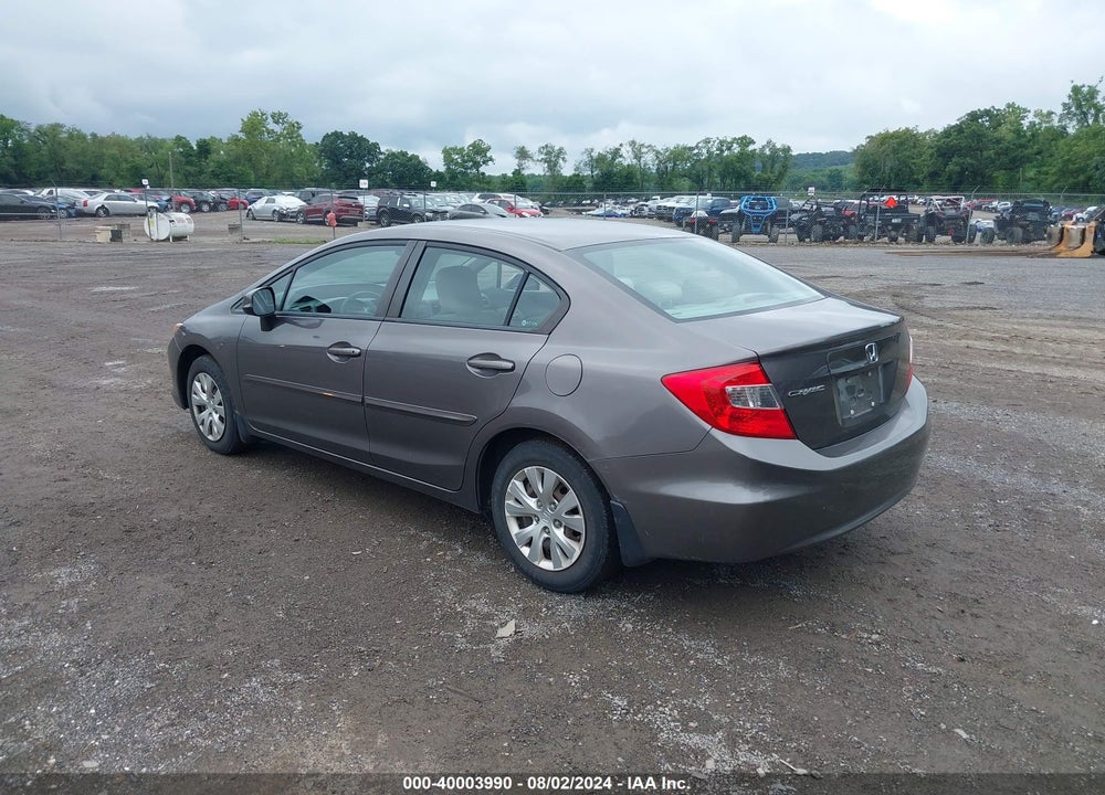 2012 HONDA CIVIC LX VIN: 19XFB2F51CE070993