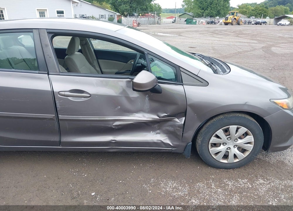 2012 HONDA CIVIC LX VIN: 19XFB2F51CE070993