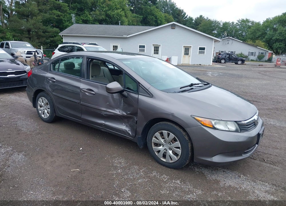 2012 HONDA CIVIC LX VIN: 19XFB2F51CE070993