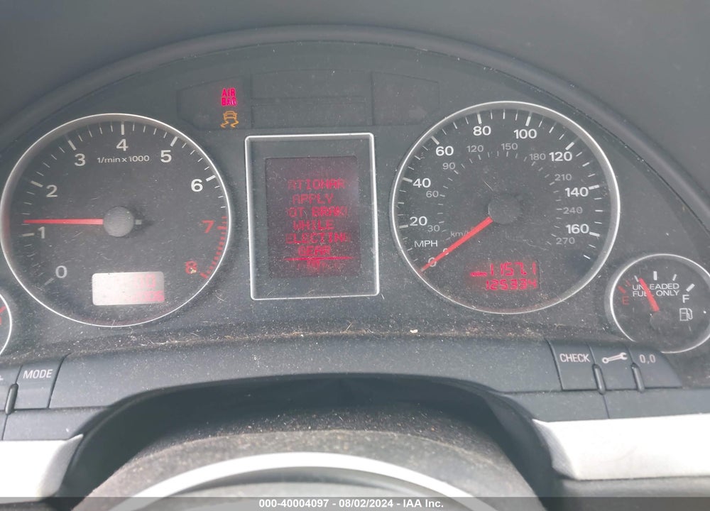 2007 AUDI A4 2.0T VIN: WAUAF78E87A259266