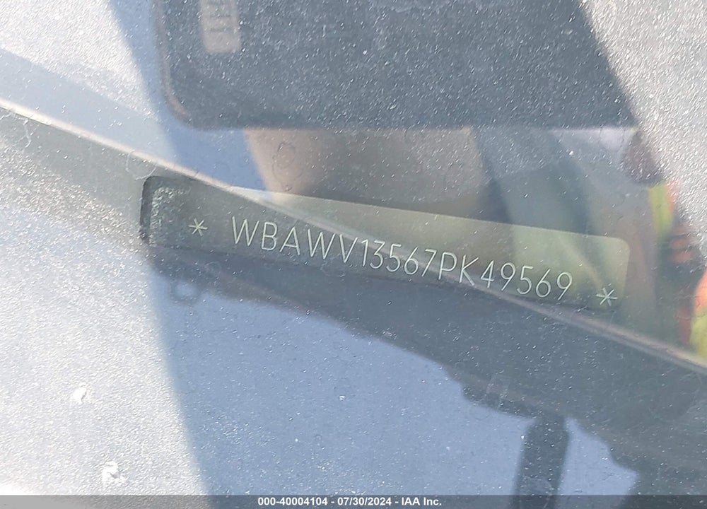 2007 BMW 328I VIN: WBAWV13567PK49569