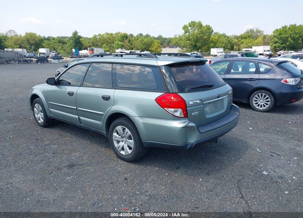 2009 SUBARU OUTBACK 2.5I VIN: 4S4BP60C996325298