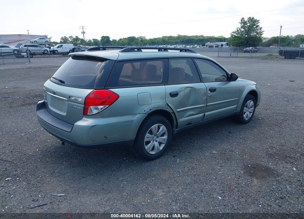 2009 SUBARU OUTBACK 2.5I VIN: 4S4BP60C996325298