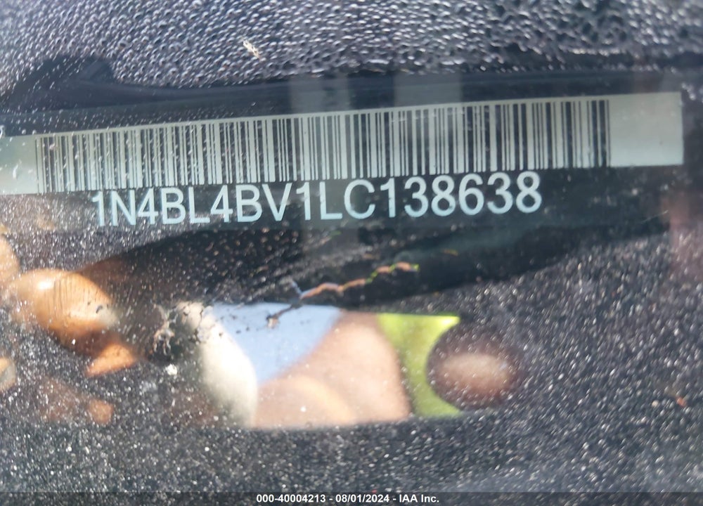 2020 NISSAN ALTIMA S FWD VIN: 1N4BL4BV1LC138638