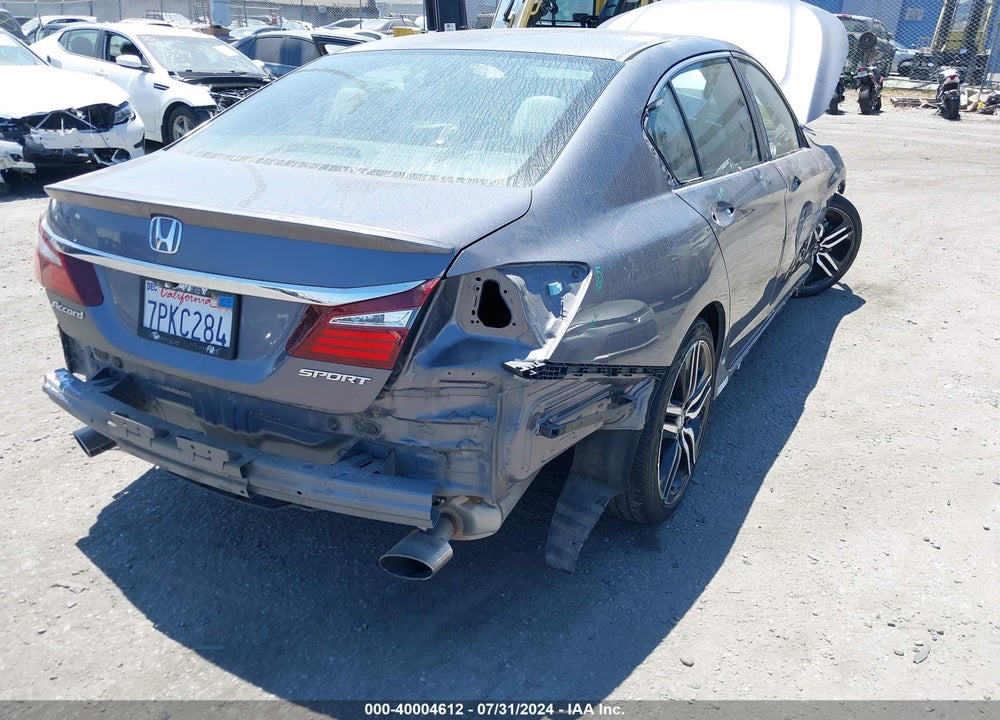 2016 HONDA ACCORD SPORT VIN: 1HGCR2F56GA045211