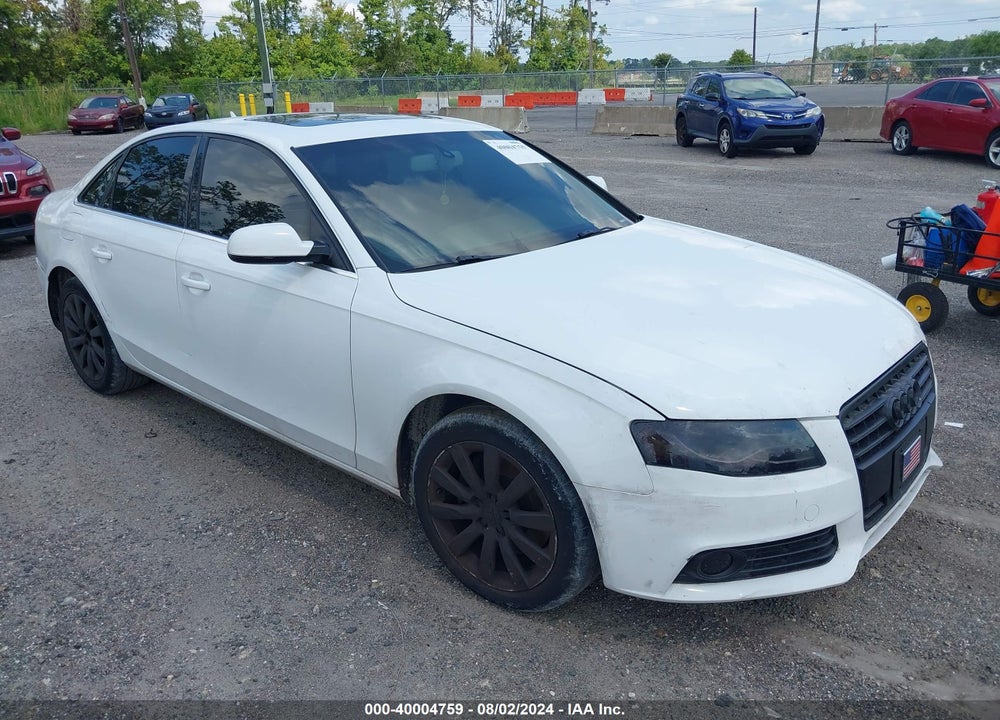 2011 AUDI A4 2.0T PREMIUM VIN: WAUEFAFL6BN020154