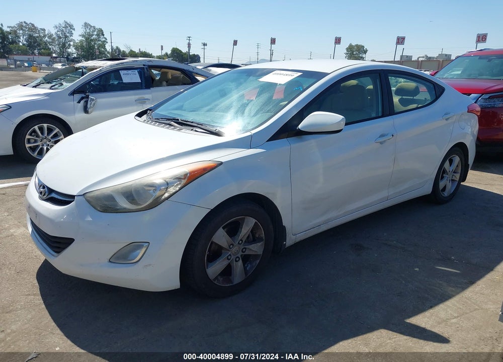 2012 HYUNDAI ELANTRA GLS VIN: 5NPDH4AEXCH125705